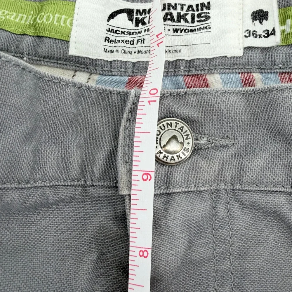 Mountain Khakis Men 34x33 Flannel Lined Organic Cotton Canvas Mountain Pants